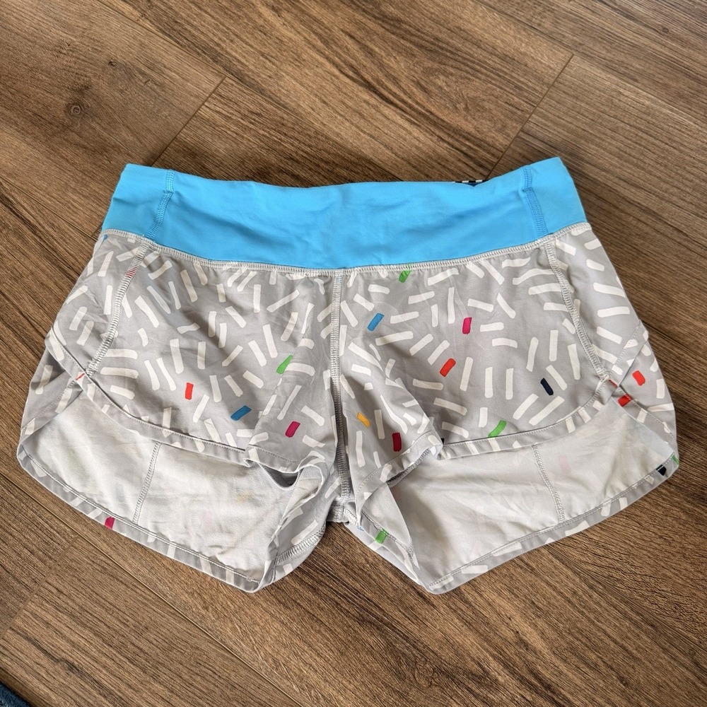 Lululemon Speed Shorts Size 4 Seawheeze 2015 Special Edition 3" Inseam